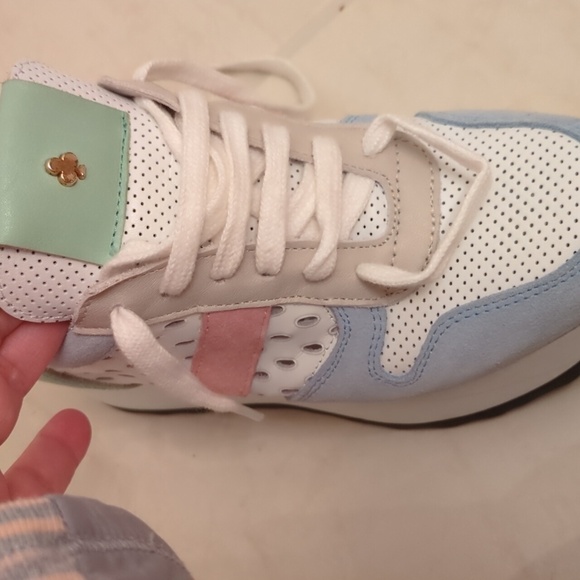 Clover Leather Preppy Sneakers High Tops Back Tops School Sz 36/ US 5 Pastel - Picture 6 of 10